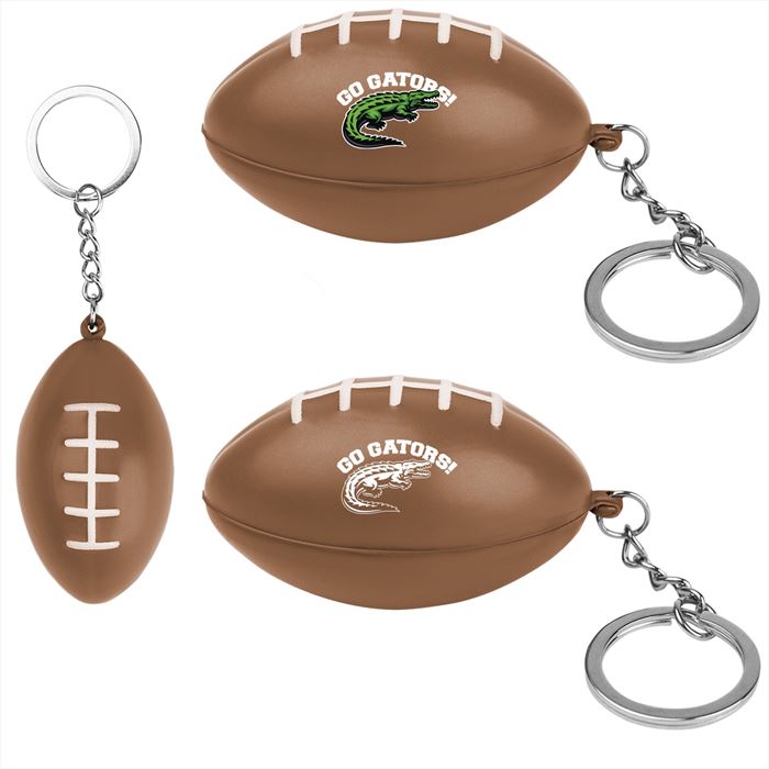 KH20117 Football Stress Reliever Keychain With Custom Imprint